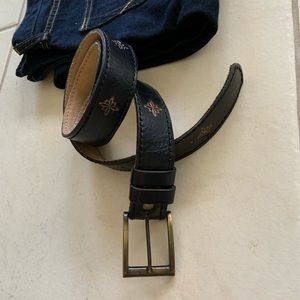 Black Leather Belt - Men’s